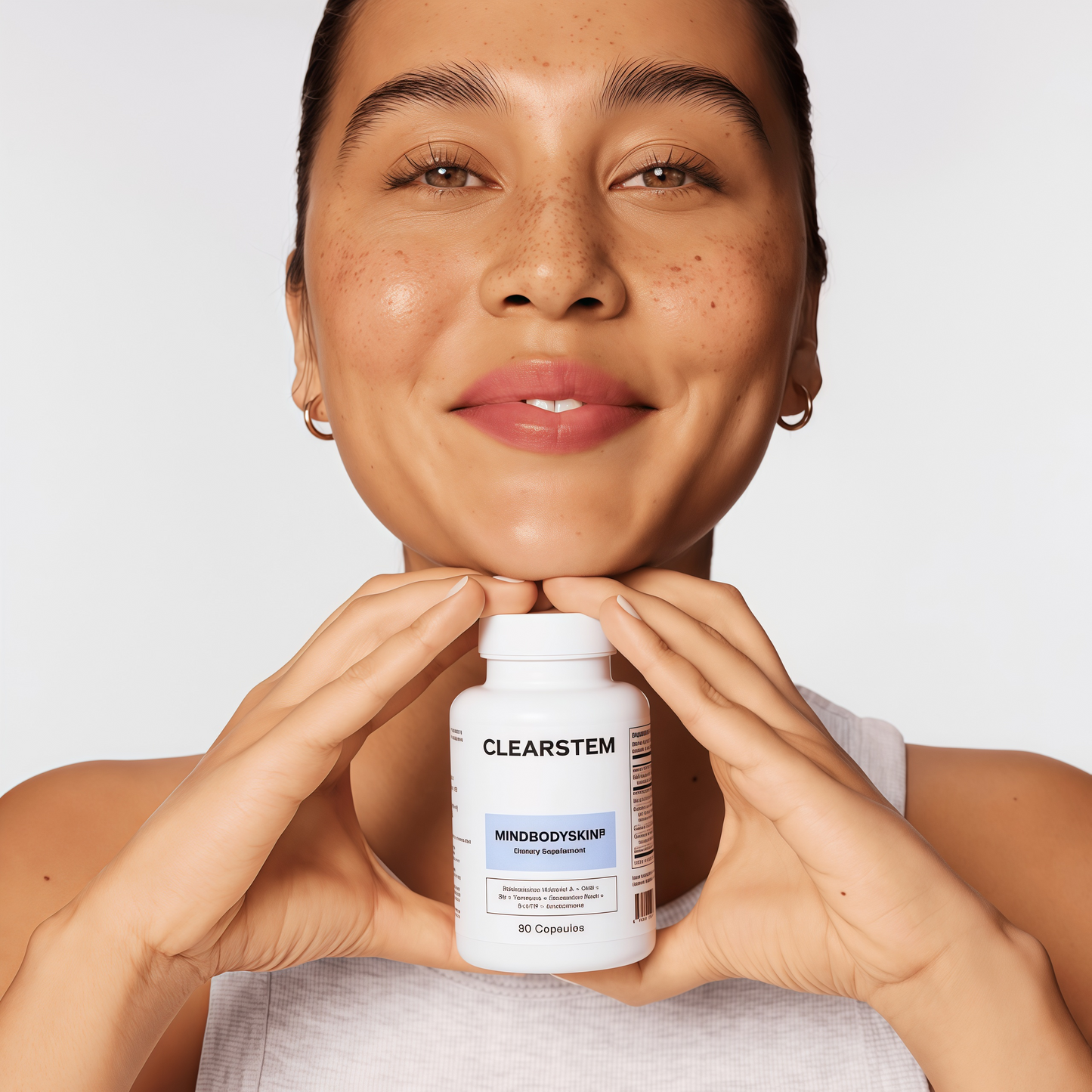 CLEARSTEM - MINDBODYSKIN Hormonal Acne Supplement (No 5-HTP) - Natural DIM Supplement - Skin Care Vitamins - Hormone Balance, Antioxidants - Gluten Free, Cruelty Free - 30 Servings, 90 Capsules